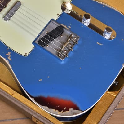 Fender Custom Shop Limited Edition '60 Telecaster Heavy Relic Aged Lake Placid Blue Over 3 Color Sunburst image 6