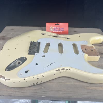 Real Life Relics Thinline F Hole Strat® Body Aged Vintage Blond image 3