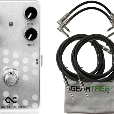 One Control Silver Bee Overdrive Effects Pedal w/ Cloth and 4 Cables image 1