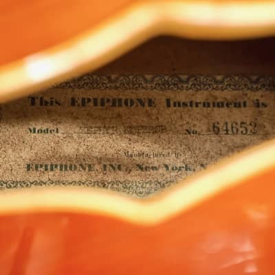 1953 Epiphone Zephyr Emperor Regent Vintage Archtop w/ Spruce Top, New York Pickups & Case image 6