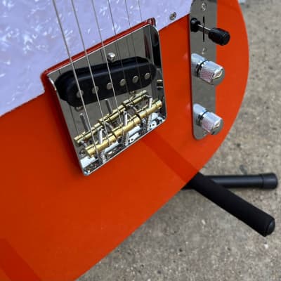 GAMMA Custom Electric Guitar TG24-03, 6-String Delta Star Model, Kona Orange image 5