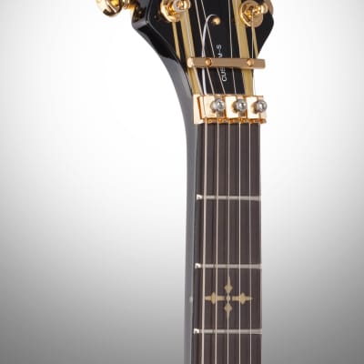 Schecter Synyster Custom S Electric Guitar, Black with Gold Stripes image 7