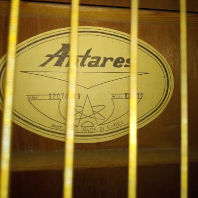 Antares  DE14 1970s - Natural acoustic electric vintage dreadnought image 4