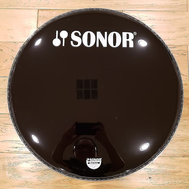 Sonor 22 Powerstroke 3 Ebony Logo Bass Drum Head Reverb 2831