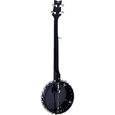 Ortega Guitars OBJE250OP-SBK Raven Series 5-String Open-Back Banjo in Satin Black w/ Gig Bag image 2