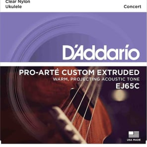 D'Addario EJ65C Pro-Arté Custom Extruded NylonUkulele Strings Concert Standard