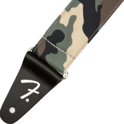 Fender Camo Guitar Strap in a Woodland Camp Pattern 2 Inches Wide #0990638076 image 2