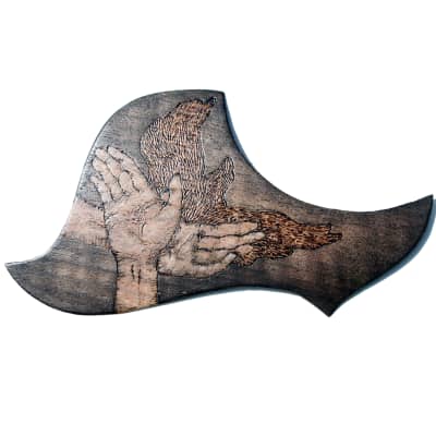 burnyblack wooden acoustic guitar pickguard gibson songwriter_freedom  wooden image 5