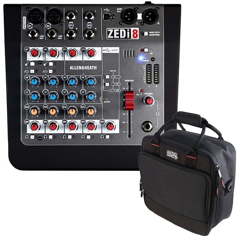 Allen & Heath ZEDi-8 Compact Live Sound Mixer USB Interface +