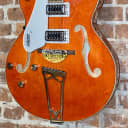 New Gretsch G5420  Left Handed  Hollow Body Single-Cut Orange Stain , Pro Setup, In Stock Ships Fast