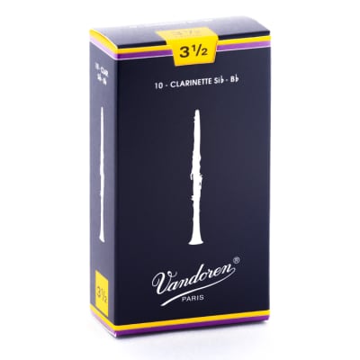 Vandoren CR1035 Traditional Bb Clarinet Reeds 3.5 Strength Box of 10 image 1