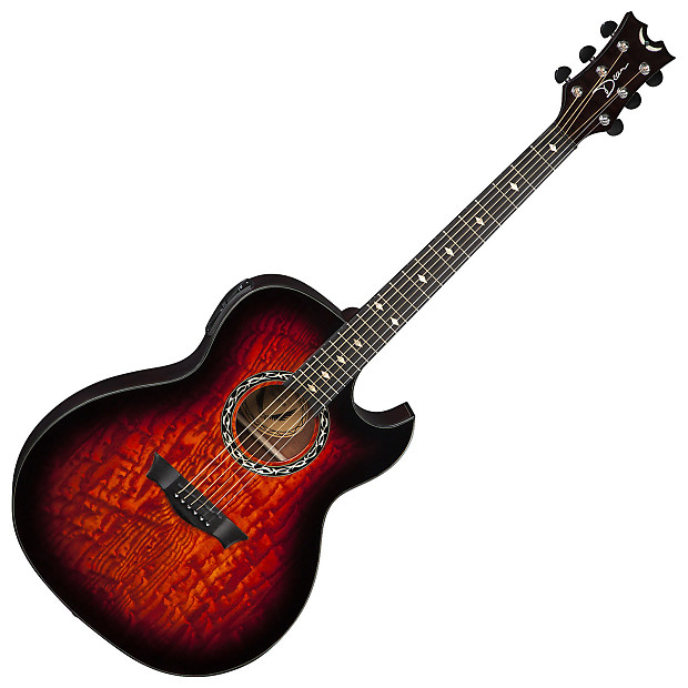 Dean EXQA TGE Exhibition Qulted Ash Thin-Body Cutaway with Aphex Electronics Tiger Eye image 1