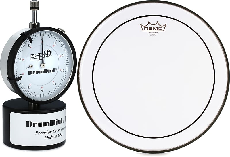 DrumDial Drumdial Precision Drum Tuner  Bundle with Remo Pinstripe Clear Drumhead - 14 inch image 1
