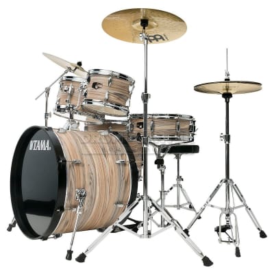 Tama Imperialstar 5pc Complete Kit w/22 Bass Drum Natural Zebrawood Wrap image 3