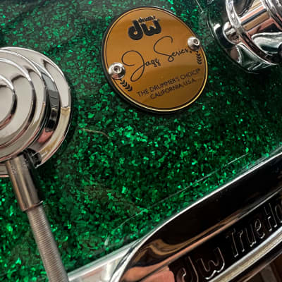 DW 5" x 14" Jazz Series Snare Drum Cherry/Gum Shell - Green Glass image 2