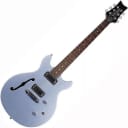 Daisy Rock DR6302 Stardust Retro-H Semi Hollow Body 6-String Electric Guitar - Ice Blue Sparkle