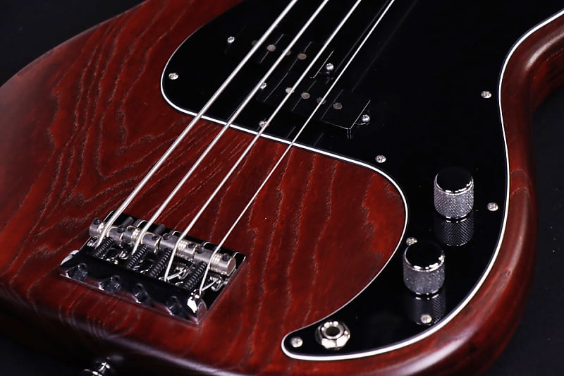 Fender USA American Standard Ash Stain Precision Bass Wine Red  (S/N:US12024894) (06/30)