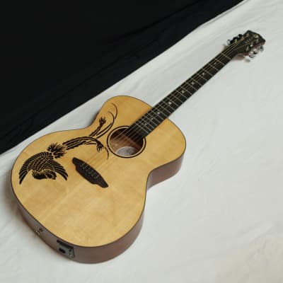 LUNA Oracle Phoenix acoustic / electric guitar NEWw/ Luna Case - B-Band image 3