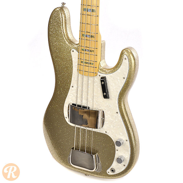 Fender Adam Clayton Signature Precision Bass Gold Sparkle 2011 image 2