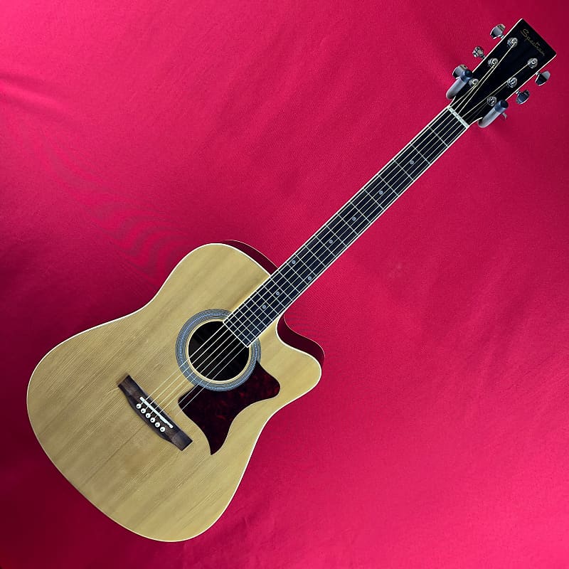 [USED] Spectrum AIL 129 Full Size Cutaway Acoustic Guitar Pack, Black and  Spruce (See Description)