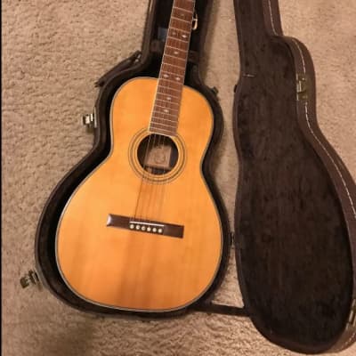 Immagine Vintage 1970's Mountain M-34 0-Style Parlor Acoustic Guitar Natural Finish Made In Japan - 1