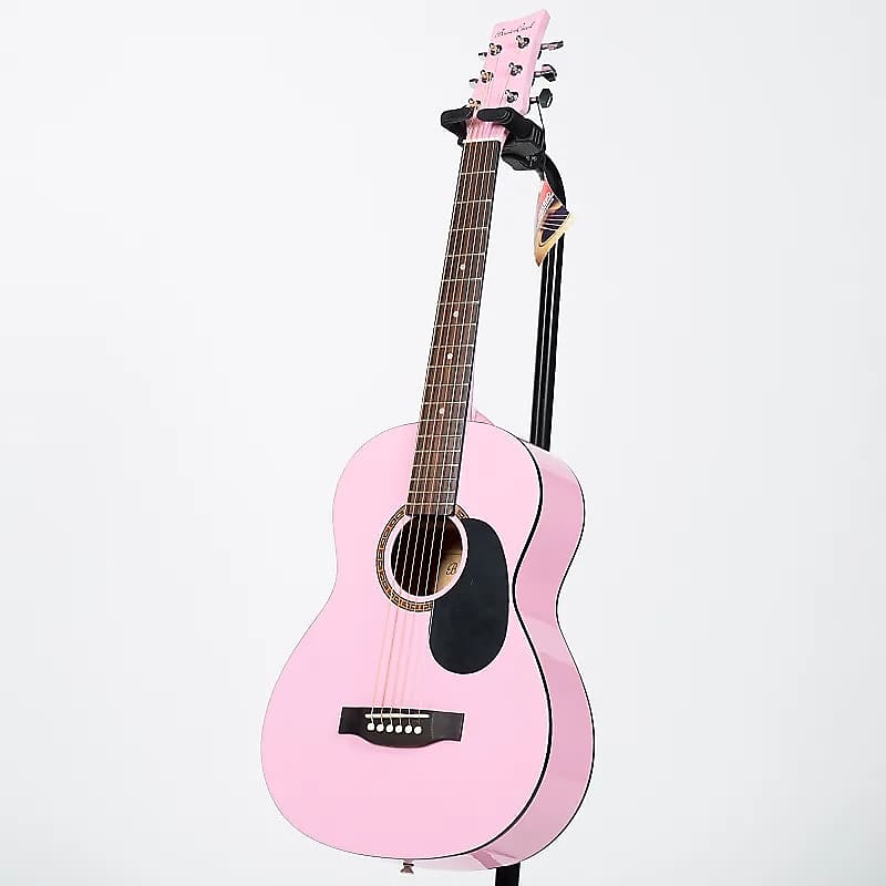 New Beaver Creek BCTD601 3/4 Size Acoustic Guitar W/Bag Pink | Reverb