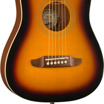 Fender Redondo Mini Acoustic Guitar, Sunburst w/ Gig Bag image 1