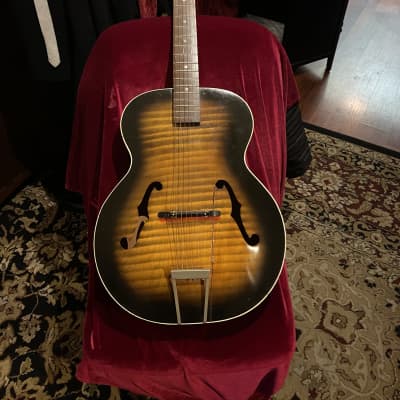 Barclay 1967 Harmony-made Barclay Archtop Guitar 1967 Dark Brown image 1