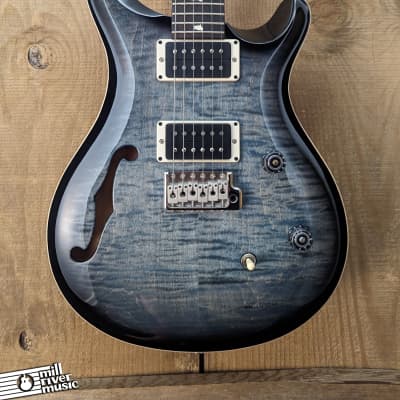 Paul Reed Smith PRS CE 24 Semi-Hollow Bolt-On Electric Guitar Faded Blue Smokeburst w/Bag image 3
