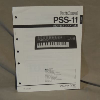 Yamaha PortaSound PSS-11 Service Manual [Three Wave Music]