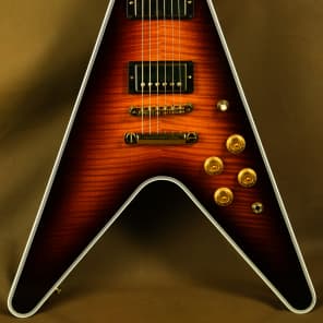 Gibson Flamethrower Flying V Ultima Bourbon Burst Custom Electric Guitar image 5
