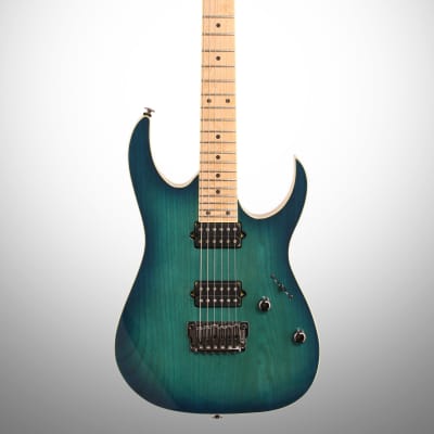 Ibanez Prestige RG652AHMFX Electric Guitar (with Case), Nebula Green Burst, Blemished image 2