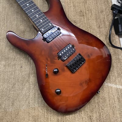 Left Handed Gstyle Beautiful Double cut away style Guitar with  Belcat Pickups  2020 Redis brown image 2
