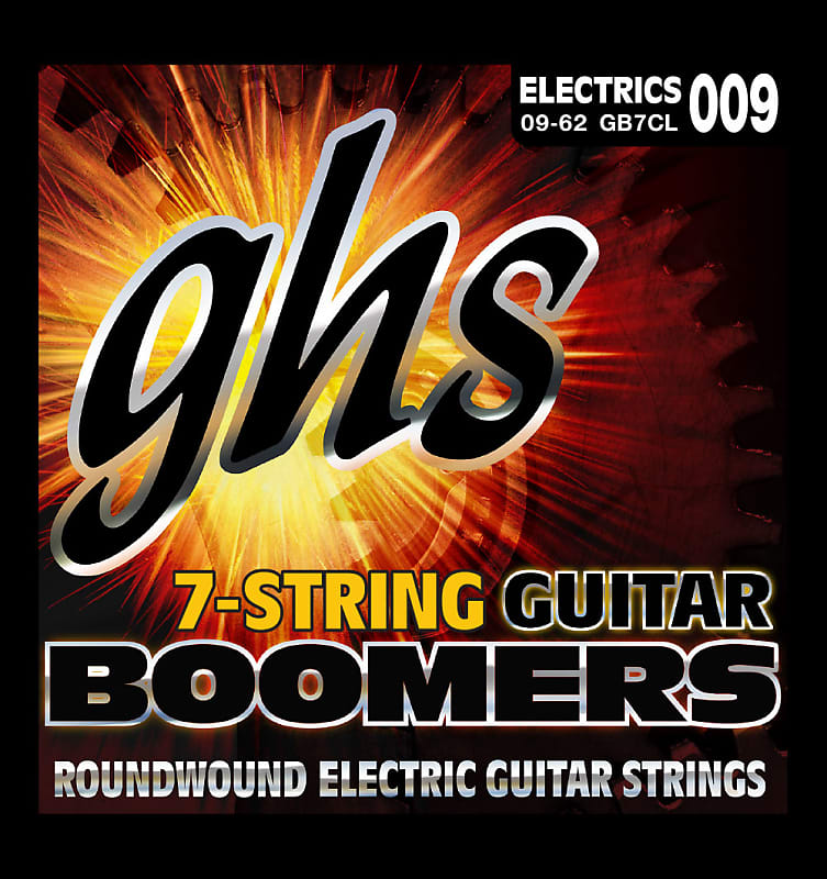 GHS GB7CL Boomers Electric Guitar Strings  7-string set gauges 9-62 image 1