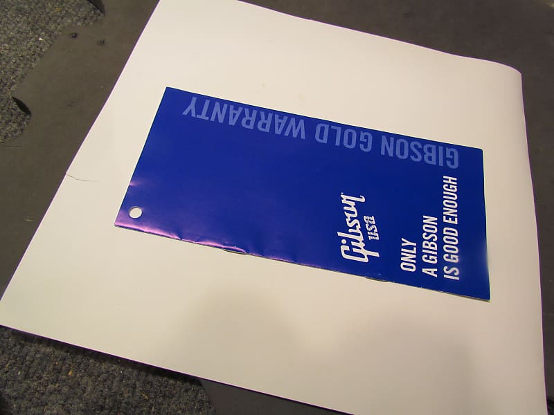 Gibson Gold Warranty Card Blank Gibson Warranty Card From Reverb