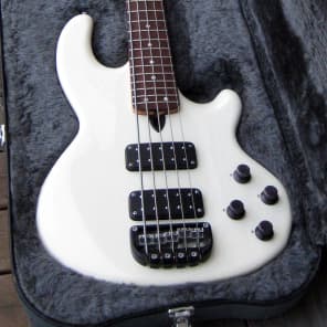 1987 Wal MkII 5 string bass - white finish, w/ OHSC image 2
