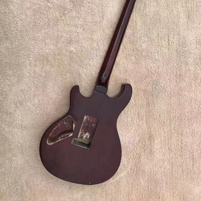 Double Cutaway Glossy Black Guitar Body with Neck, Rosewood Fretboard image 3