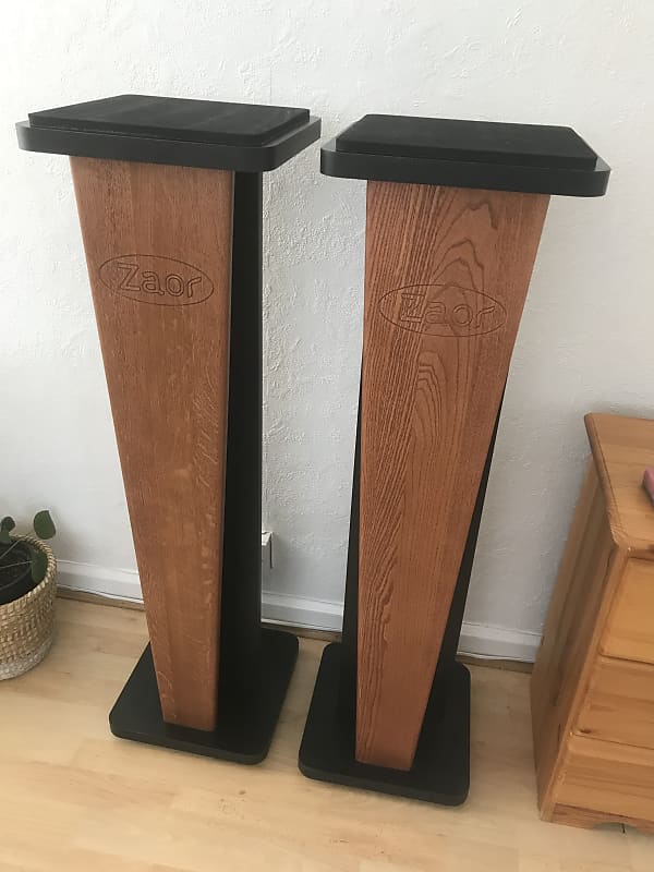 Zaor Croce Stand V42 Speaker Stands Cherry/Black Reverb