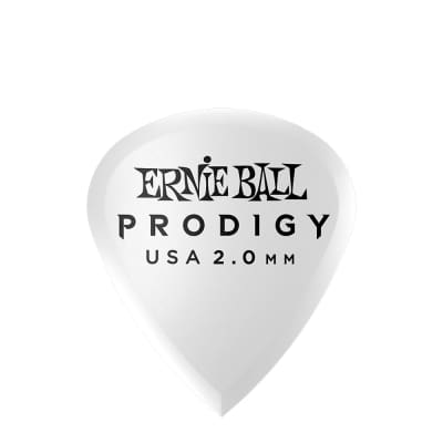Ernie Ball P09203 2.0mm White Mini Prodigy Picks 6-Pack image 1