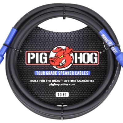 Pig Hog PHSC10 High Performance 14 Gauge 9.2mm 1/4" Speaker Cable, 10 Feet image 1