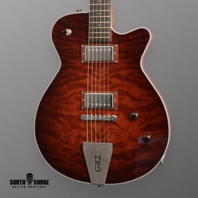 Grez Guitars Mendocino - Dark Burst / Quilted Redwood w/ Lollar Low Wind Imperial Humbucking set. NEW, (Authorized Dealer) image 1