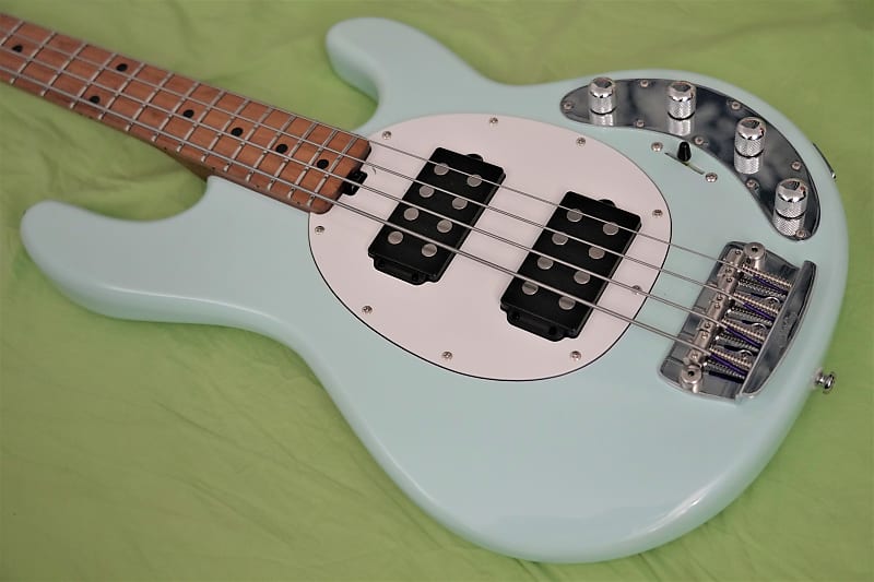 [Stainless Steel Frets Upgraded]  Sterling StingRay Ray34HH 2010s Daphne Blue image 1