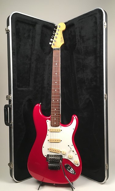 1989 Fender Magenta HM SSS Made in Japan Stratocaster with