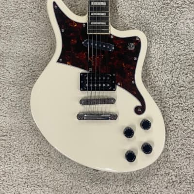 D'Angelico Premier Bedford Solid Body Electric Guitar, Antique White w/Bag image 3