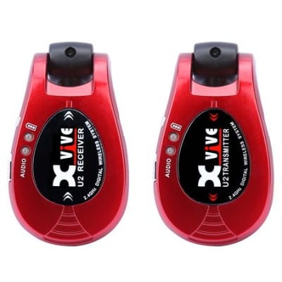 Xvive U2 Rechargeable Compact Digital Wireless Guitar System Red image 12