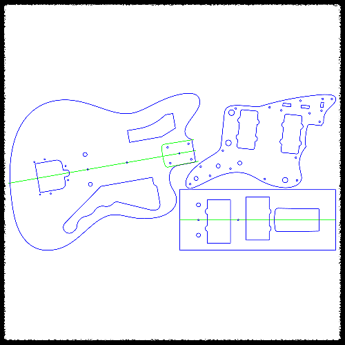 Jazzmaster Guitar Routing Templates 1/4" MDF Reverb