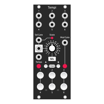 Grayscale Replacement Panel - Make Noise Tempi (Black Matte) image 1
