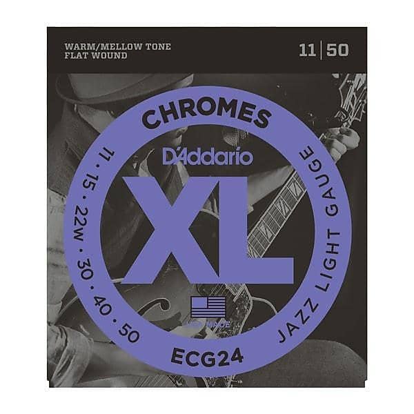 D'Addario Chromes Flat Wound Guitar Strings ECG24 - Jazz Light image 1