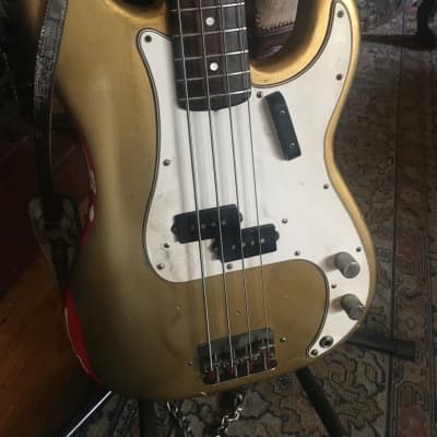 Fender Precision Bass 1965 Faded Shoreline Gold image 5