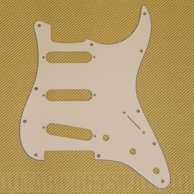 PG-0552-050 3-Ply Parchment Stratocaster Guitar Pickguard 11-Hole Mount image 1